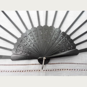 VARILLAJE ABANICO MADERA NEGRO N&ordm; 1. REF.102