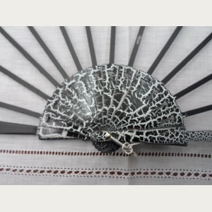 VARILLAJE ABANICO MADERA NEGRO N&ordm; 4. REF.105