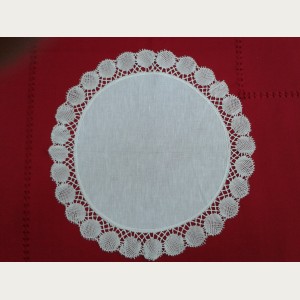 TAPETE REDONDO ENCAJE BOLILLO N&ordm; 6. REF.310