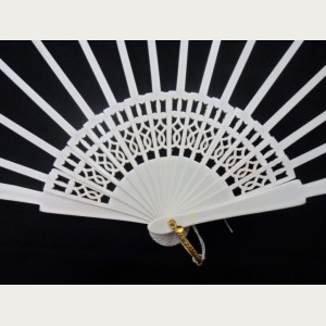 VARILLAJE ABANICO MADERA BLANCO N&ordm; 3. REF.414