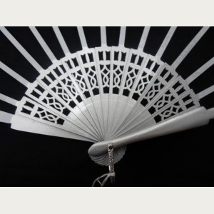 VARILLAJE ABANICO MADERA BLANCO N&ordm; 5. REF.416